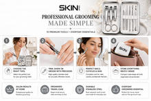 Load image into Gallery viewer, Skinapeel Mini 10pc Manicure Kit – Premium Stainless Steel Grooming Set with Free UK Delivery