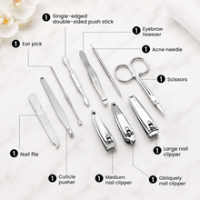 Load image into Gallery viewer, Skinapeel Mini 10pc Manicure Kit – Premium Stainless Steel Grooming Set with Free UK Delivery