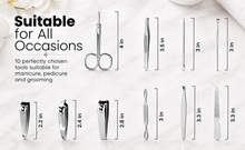Load image into Gallery viewer, Skinapeel Mini 10pc Manicure Kit – Premium Stainless Steel Grooming Set with Free UK Delivery