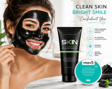 Load image into Gallery viewer, Skinapeel Deep Cleansing Black Face Mask &amp; Rise and Shine Activated Charcoal Teeth Whitening Powder – Free UK Postage