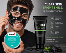 Load image into Gallery viewer, Skinapeel Deep Cleansing Black Face Mask &amp; Rise and Shine Activated Charcoal Teeth Whitening Powder – Free UK Postage