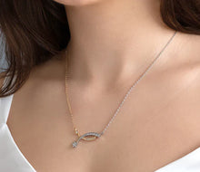 Load image into Gallery viewer, Diamond Style London - Shooting Star Necklace in gold and rhodium plating (Item code: Shootingstarneck)