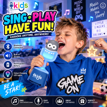 Load image into Gallery viewer, Singing Machine Kids Bluetooth Karaoke Microphone with Built-In Speaker &amp; LED Lights