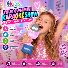 Load image into Gallery viewer, Singing Machine Kids Bluetooth Karaoke Microphone with Built-In Speaker &amp; LED Lights