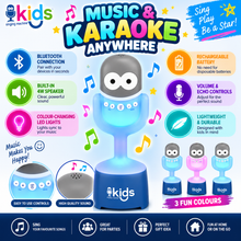 Load image into Gallery viewer, Singing Machine Kids Bluetooth Karaoke Microphone with Built-In Speaker &amp; LED Lights