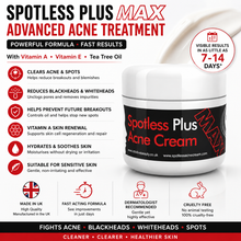 Load image into Gallery viewer, Spotless Plus Max Acne Cream – Powerful Acne Treatment with Vitamin A &amp; Antioxidants – 50g – Free UK Postage