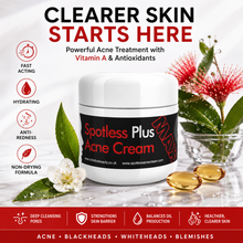 Load image into Gallery viewer, Spotless Plus Max Acne Cream – Powerful Acne Treatment with Vitamin A &amp; Antioxidants – 50g – Free UK Postage