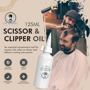 Sir Reginald’s Clipper, Trimmer & Scissor Oil 125ml – Premium Blade Maintenance Oil with Free UK Delivery