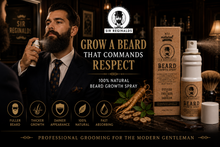 Load image into Gallery viewer, Sir Reginald’s Beard Growth Spray 60ml – 100% Natural for a Fuller, Thicker Beard – Free UK Delivery