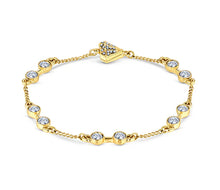 Load image into Gallery viewer, Diamond Style London - Stacker bra crystal gold bracelet (Item code: Stackerbracrystalgold)