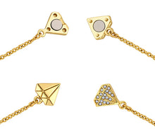 Load image into Gallery viewer, Diamond Style London - Stacker bra crystal gold bracelet (Item code: Stackerbracrystalgold)