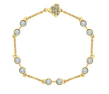 Load image into Gallery viewer, Diamond Style London - Stacker bra crystal gold bracelet (Item code: Stackerbracrystalgold)