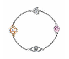 Load image into Gallery viewer, Diamond Style London - Stacker Magnetic Bracelet with Evil Eye Charm (Item code: Stackerbraevileye)