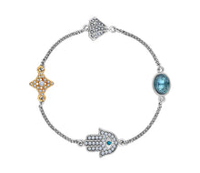 Load image into Gallery viewer, Diamond Style London - Stacker Magnetic Bracelet with Hamsa Hand Charm (Item code: Stackerbrahamsahand)