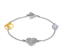 Load image into Gallery viewer, Diamond Style London - Stacker bra single heart bracelet (Item code: Stackerbrasingleheart)