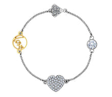 Load image into Gallery viewer, Diamond Style London - Stacker bra single heart bracelet (Item code: Stackerbrasingleheart)