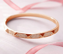 Load image into Gallery viewer, Diamond Style London - Stud bangle in rose gold plating (Item code: Studbanglerose)