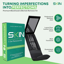 Load image into Gallery viewer, Skinapeel 5pc Blackhead and Blemish Removal Kit With Mirror and Case