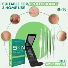 Load image into Gallery viewer, Skinapeel 5pc Blackhead and Blemish Removal Kit With Mirror and Case