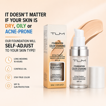 Load image into Gallery viewer, TLM™ Colour Changing Foundation SPF 15 - White Bottle