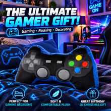 Load image into Gallery viewer, Puckator Plush Gaming Controller Cushion – Soft Gamer Pillow &amp; Novelty Gift – 35cm