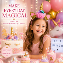 Load image into Gallery viewer, Children’s Unicorn Headband – Cute, Comfortable, Free Delivery
