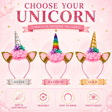 Load image into Gallery viewer, Children’s Unicorn Headband – Cute, Comfortable, Free Delivery