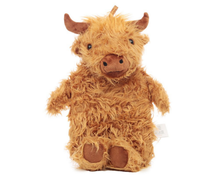 Load image into Gallery viewer, Snuggables Highland Cow 1L Novelty Cover Hot Water Bottle Brown