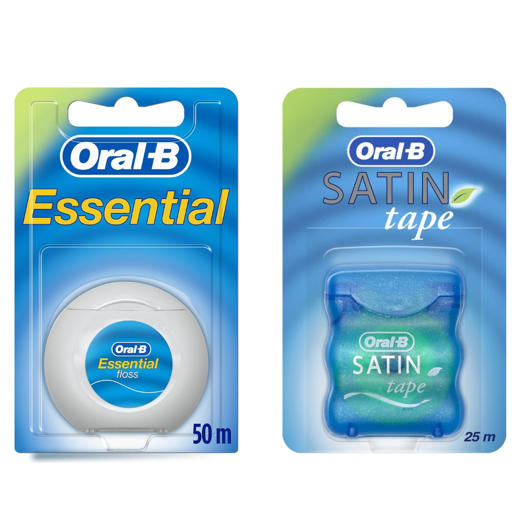 Buy Oral-B Satin 25m Dental Floss Mint Flavor, 1 Piece Online In Kuwait | Kuwait