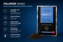 Load image into Gallery viewer, Volumon Unisex Hair Loss Concealer Refill Packs – 22g (Single or Double Pack) – Free UK Delivery