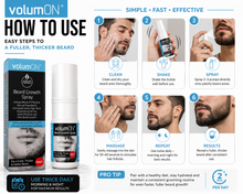 Load image into Gallery viewer, Volumon Beard Growth Spray – 60ml, 120ml, or 180ml – Fuller, Thicker Beard Fast – Free UK Delivery