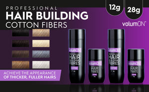 Volumon COTTON Hair Loss Building Fibres Kit 12g or 28g with Fibre Hold Spray and Optimiser Comb