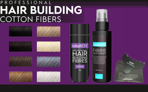 Volumon COTTON Hair Loss Building Fibres Kit 12g or 28g with Fibre Hold Spray and Optimiser Comb