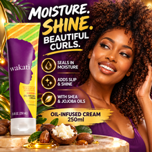Load image into Gallery viewer, Wakati Natural Hair Care – Oil-Infused Curl Cream 250ml &amp; Water-Activated Detangling Conditioner 235ml