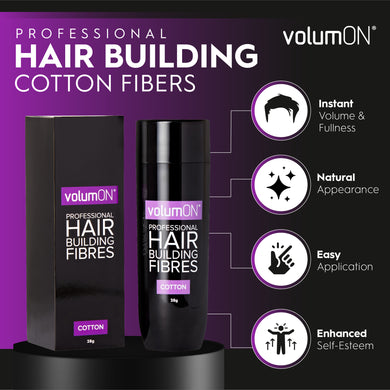 Volumon Hair Loss Building Fibres - COTTON 28g - For Men & Women!