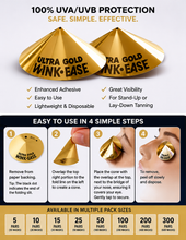 Load image into Gallery viewer, Ultra Gold Wink Ease Disposable Eye Protection for Indoor Tanning – Free UK Postage