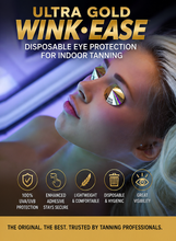 Load image into Gallery viewer, Ultra Gold Wink Ease Disposable Eye Protection for Indoor Tanning – Free UK Postage