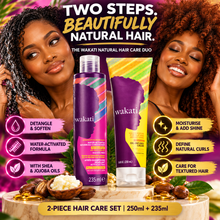 Load image into Gallery viewer, Wakati Natural Hair Care – Oil-Infused Curl Cream 250ml &amp; Water-Activated Detangling Conditioner 235ml