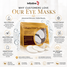 Load image into Gallery viewer, White Hyaluronic Collagen Eye Masks – Anti-Ageing &amp; Hydrating Treatment with Free UK Postage