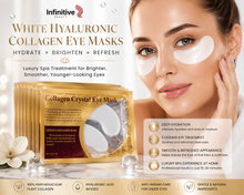 Load image into Gallery viewer, White Hyaluronic Collagen Eye Masks – Anti-Ageing &amp; Hydrating Treatment with Free UK Postage