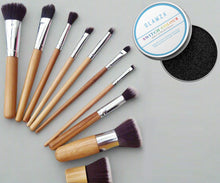 Load image into Gallery viewer, Bamboo Makeup Brush Set – 10-Piece or 6-Piece with Eco-Friendly Carry Bag FREE UK Postage!