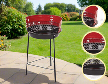 Load image into Gallery viewer, The 14-Inch Portable Charcoal BBQ Grill With Optional Skewer Claws &amp; Bamboo Skewers!