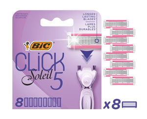 Bic Click Soleil 3 Sensitive and Click Soleil 5 Refillable Women's Razors and Cartridges