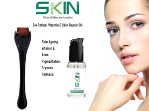 Skinapeel Bio Retinol & Vitamin E Skin Repair Oil 60ml Optional Derma Roller For Best Results
