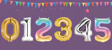 Load image into Gallery viewer, Giant Happy Birthday Number Balloons with Free Delivery!