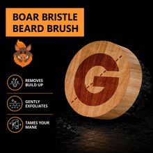 Load image into Gallery viewer, Groomarang ‘O’ Boar Bristle Beard Brush – For Perfect Beard Care and Styling