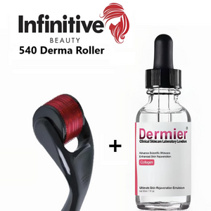 iB 540 Titanium Derma Roller With Optional Dermier Collagen Serum