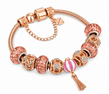 Load image into Gallery viewer, Diamond Style London - Charm Bracelet in Rose Gold