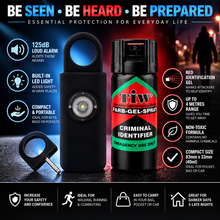 Load image into Gallery viewer, Personal Safety &amp; Running Bundle – Farb Gel ID Spray, 125dB Alarm, Running Belt &amp; Hi-Vis Bands