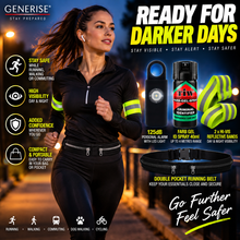Load image into Gallery viewer, Personal Safety &amp; Running Bundle – Farb Gel ID Spray, 125dB Alarm, Running Belt &amp; Hi-Vis Bands